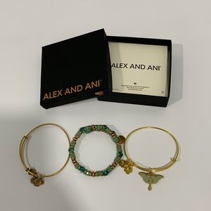 Alex and Ani Luna Moth set of 3